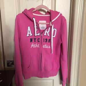 Aeropostale pink zippered hoodie